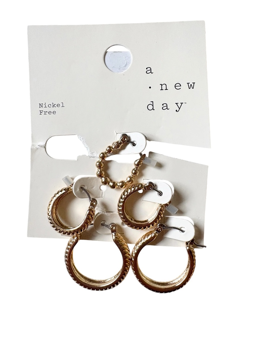 Gold Hoop Earring Set - 2 Pairs